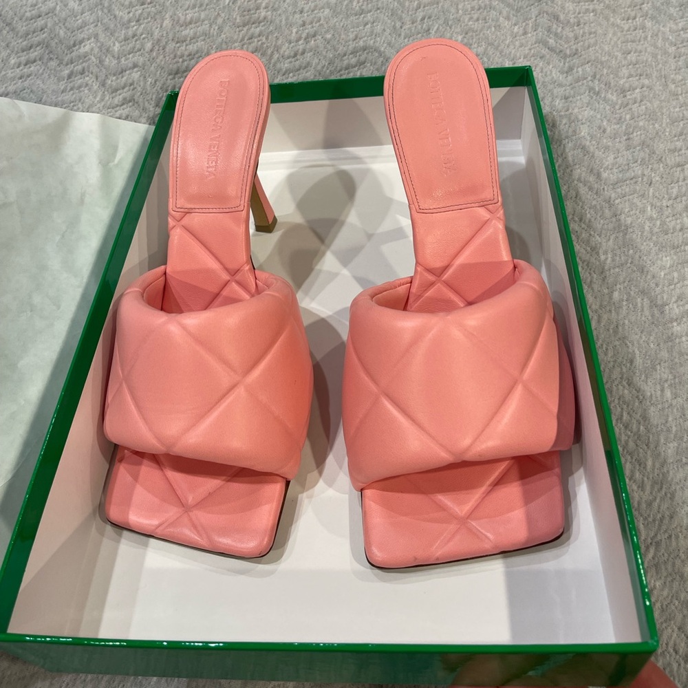 Bottega Veneta Pink Lido Sandals 40